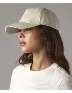 B-BC62N-Casquette à 5 Panneaux en Coton Biologique 2